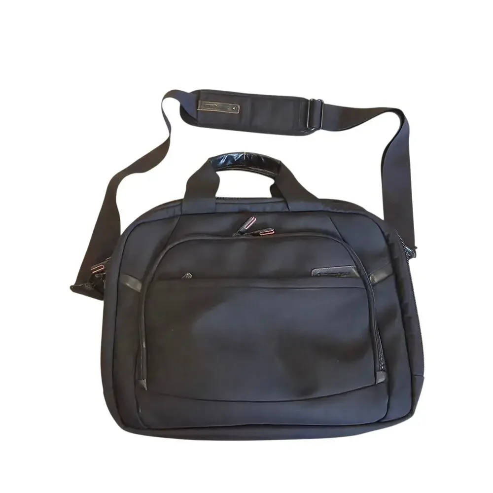 Samsonite Pro A Series Nylon Laptop Briefcase Black Adjustable Shoulder Strap